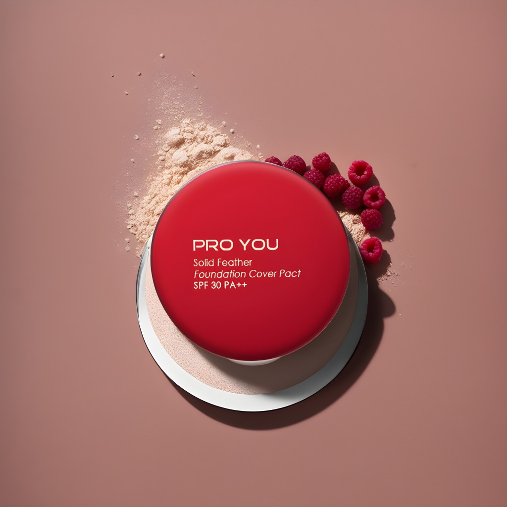 แป้งพัฟ Pro You Solid Feather Foundation Cover Pact Spf 30 PA++ No.1