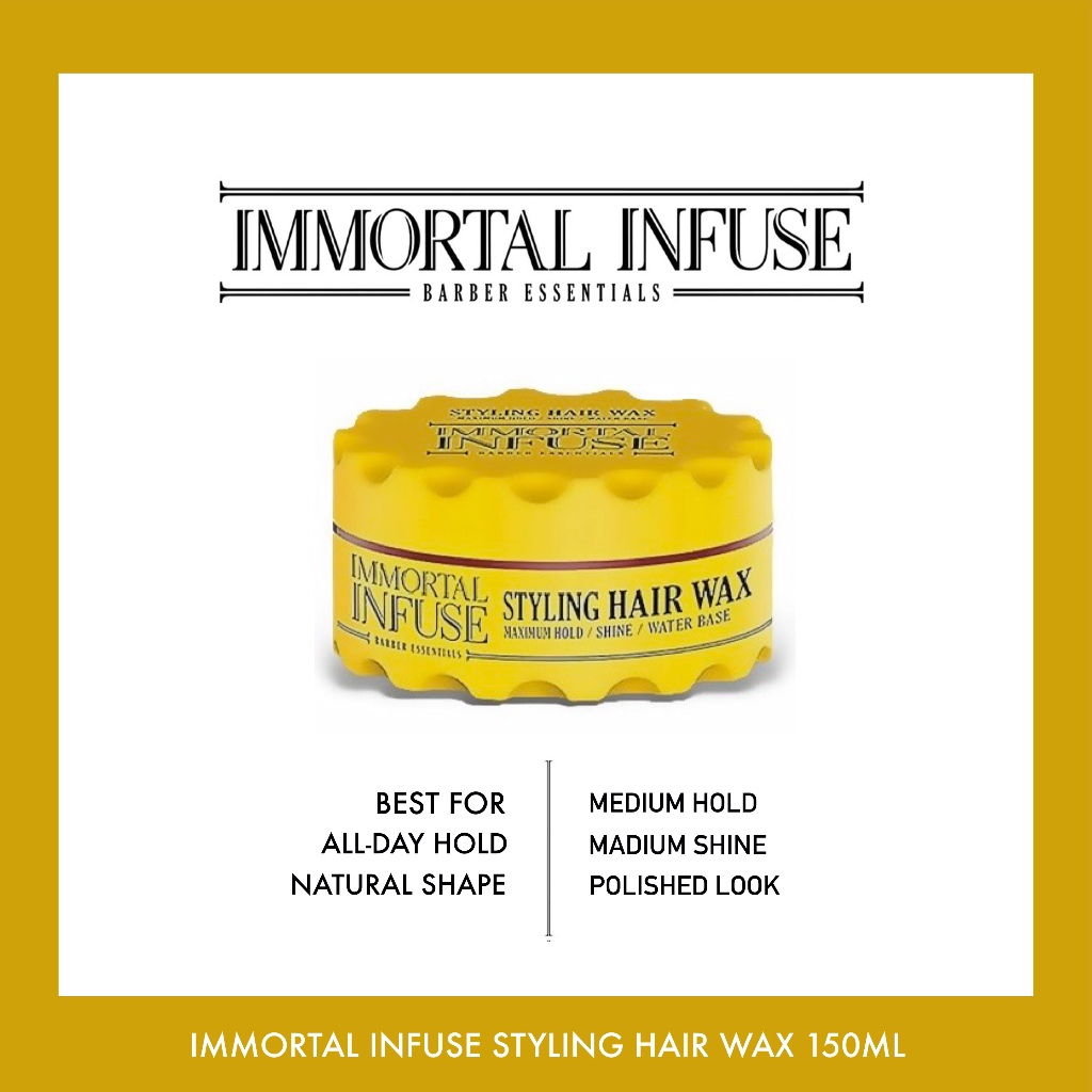 Immortal Infuse Styling Hair Wax (150ML), Maximum Hold and Shine. Extra