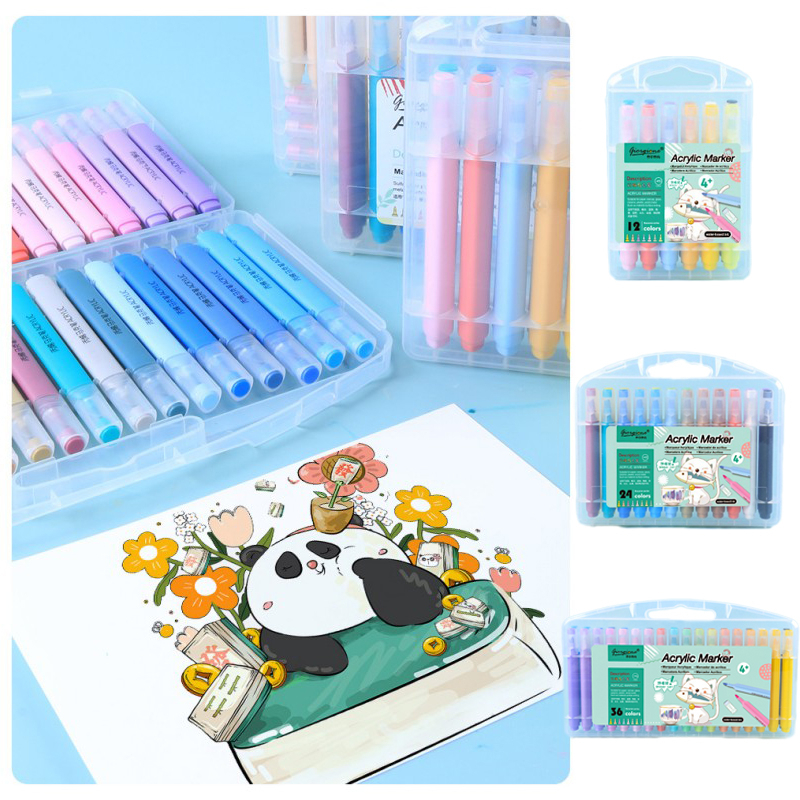 Crylene Marker Pen 24/36/48 สีน้ำสีสามารถล้างได้น้ำ, ภาพวาดของเด็ก ๆ ...