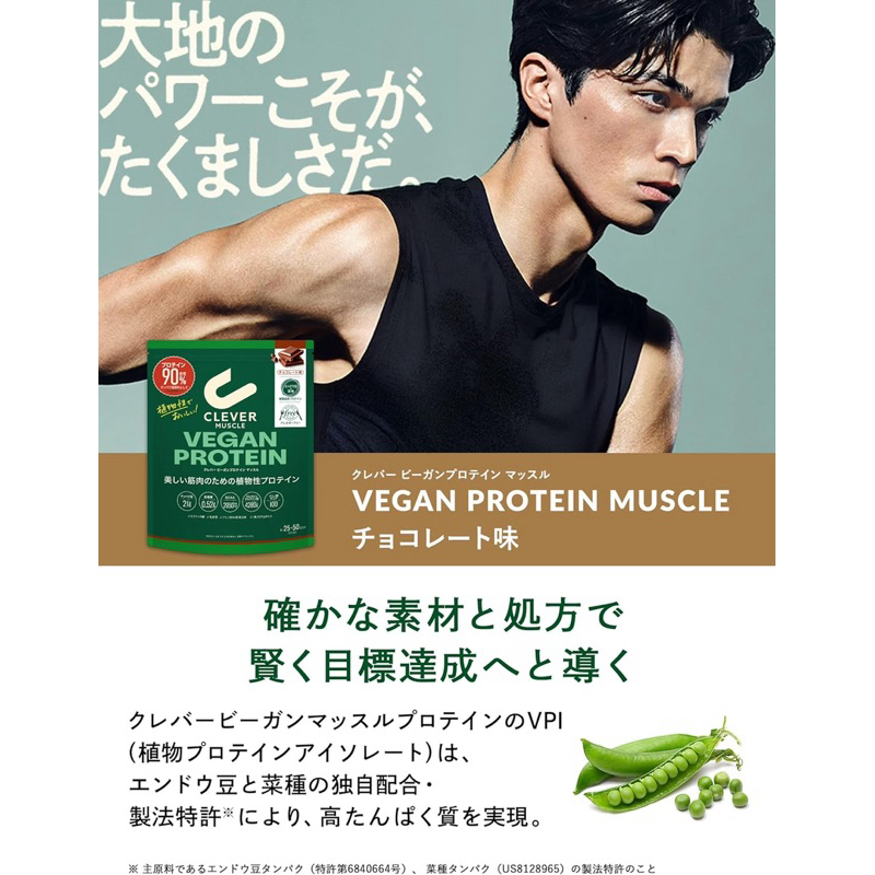 Clever Vegan Protein Muscle รสช็อกโกแลต (โปรตีนจากพืชเพื่อกล้ามเนื้อสวย ...