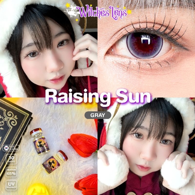 คอนแทคเลนส์ รุ่น Rising Sun สีเทา/ตาล gray/Brown มีค่าสายตาปกติ (0.00 ...