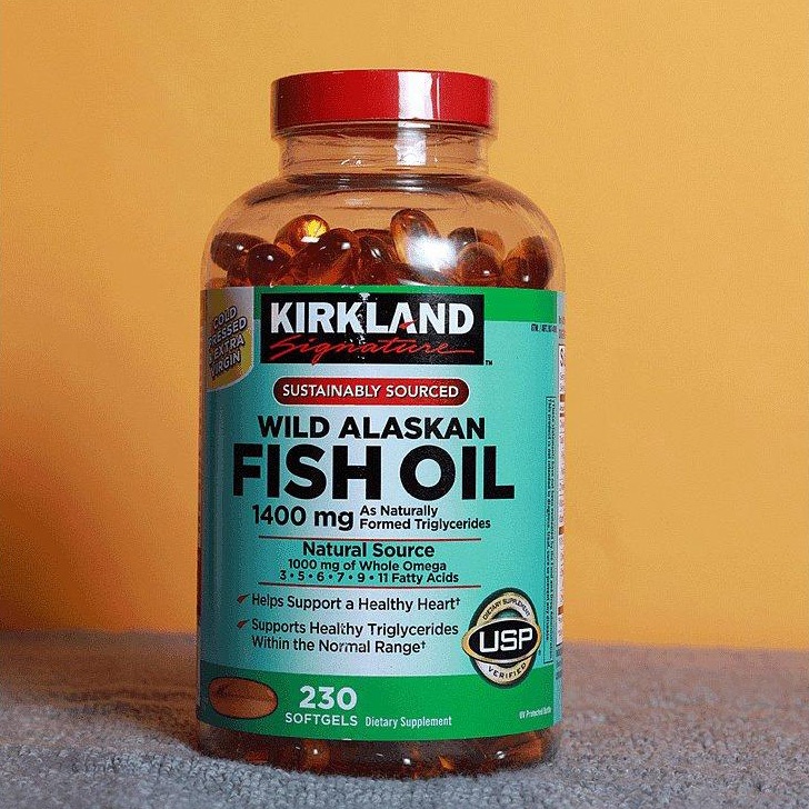 (Exp.08/2025)Kirkland Wild Alaskan Fish Oil 1400 mg 230 Softgels