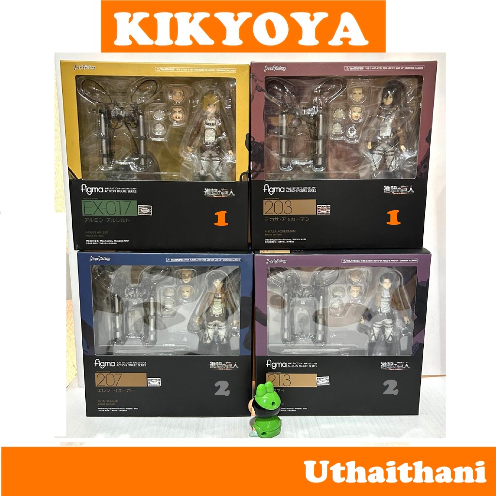 figma attack on titan eren armin mikasa levi เป็นมือหนึ่ง 2 กล่อง มือ ...