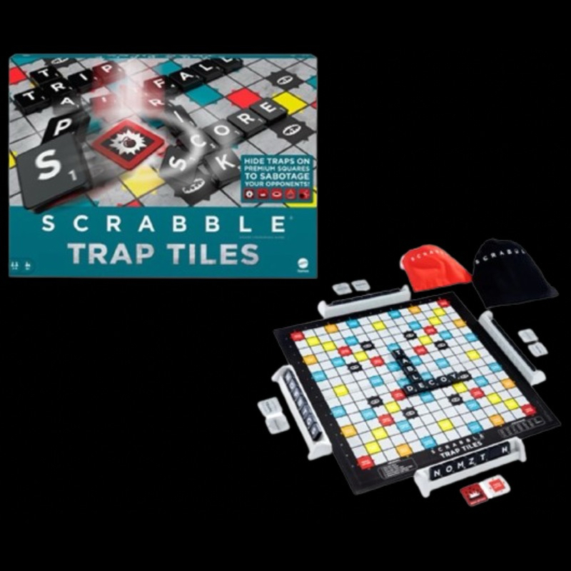 Scrabble Scrabble Trap Tiles Family Board Game with, Traps, Trigger ...
