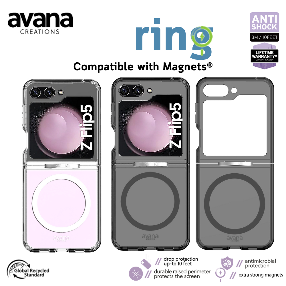 Avana Creations Ring Compatible With Magnets® เคสกันกระแทก สำหรับ Samsung Galaxy Z Flip5 5g 6623