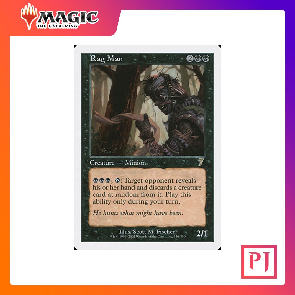 [MTG] Rag Man [7TH] [BLACK] [RARE] [NORMAL] [ENG] (การ์ดเมจิค / Magic ...