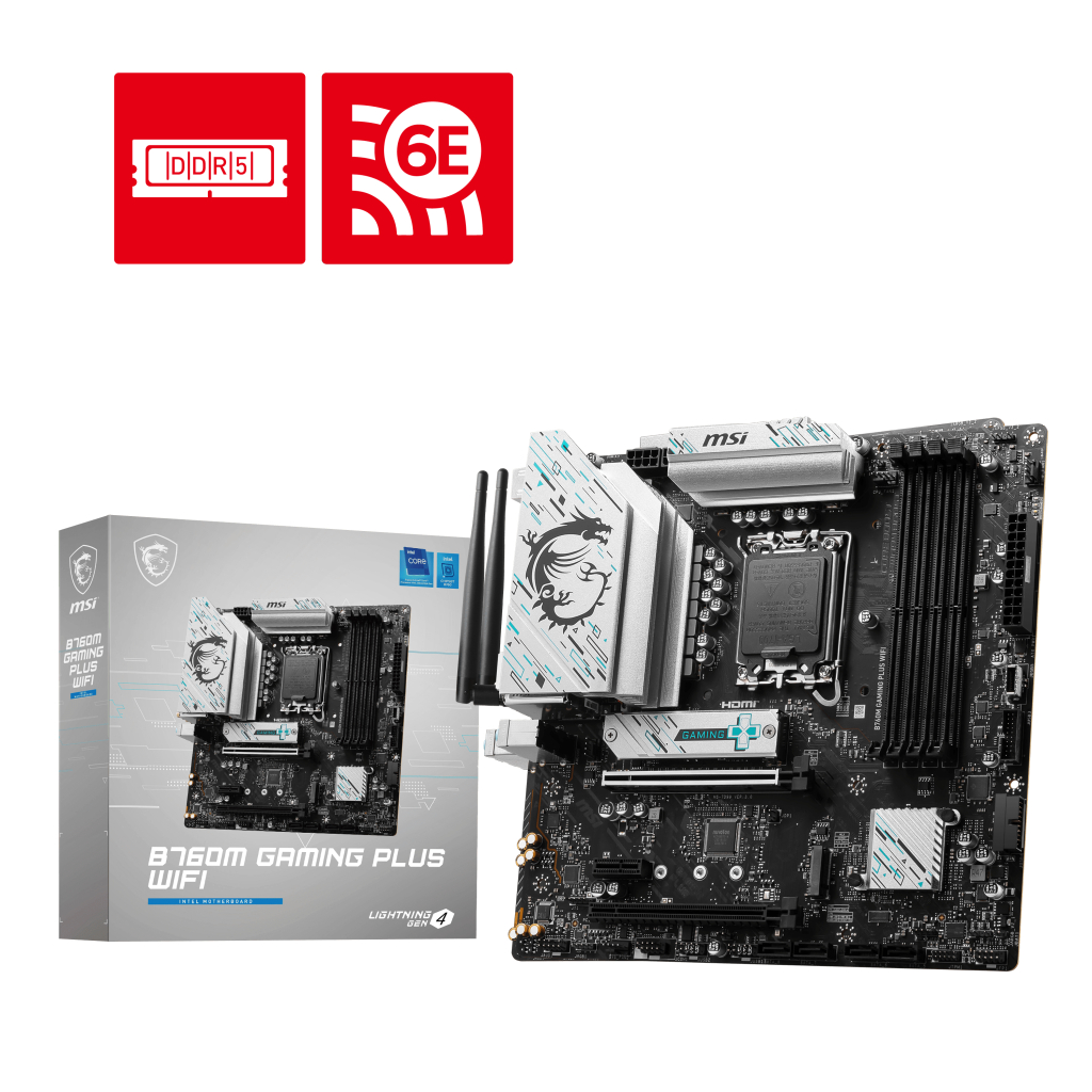 [PreOrder] MSI B760M GAMING PLUS WIFI เมนบอร์ด Mainboard (MSIMBB760M GAMING PLUS WIFI) Shopee