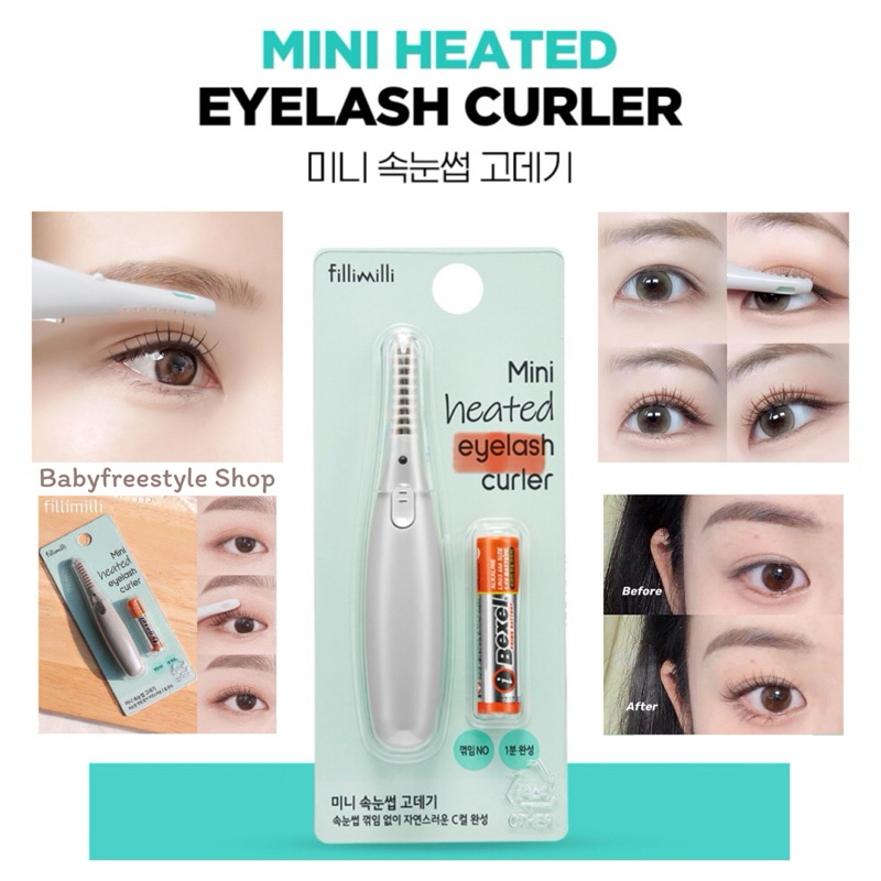 ที่ดัดขนตาไฟฟ้า Fillimilli Mini Heated Eyelash Curler ตัวดังใน Olive