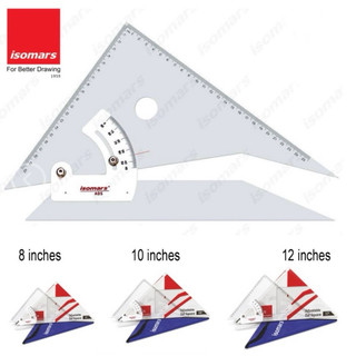 ISOMARS ไม้บรรทัด ไม้ฉากปรับมุม Adjustable Set Square เหมาะสำหรับงาน ...