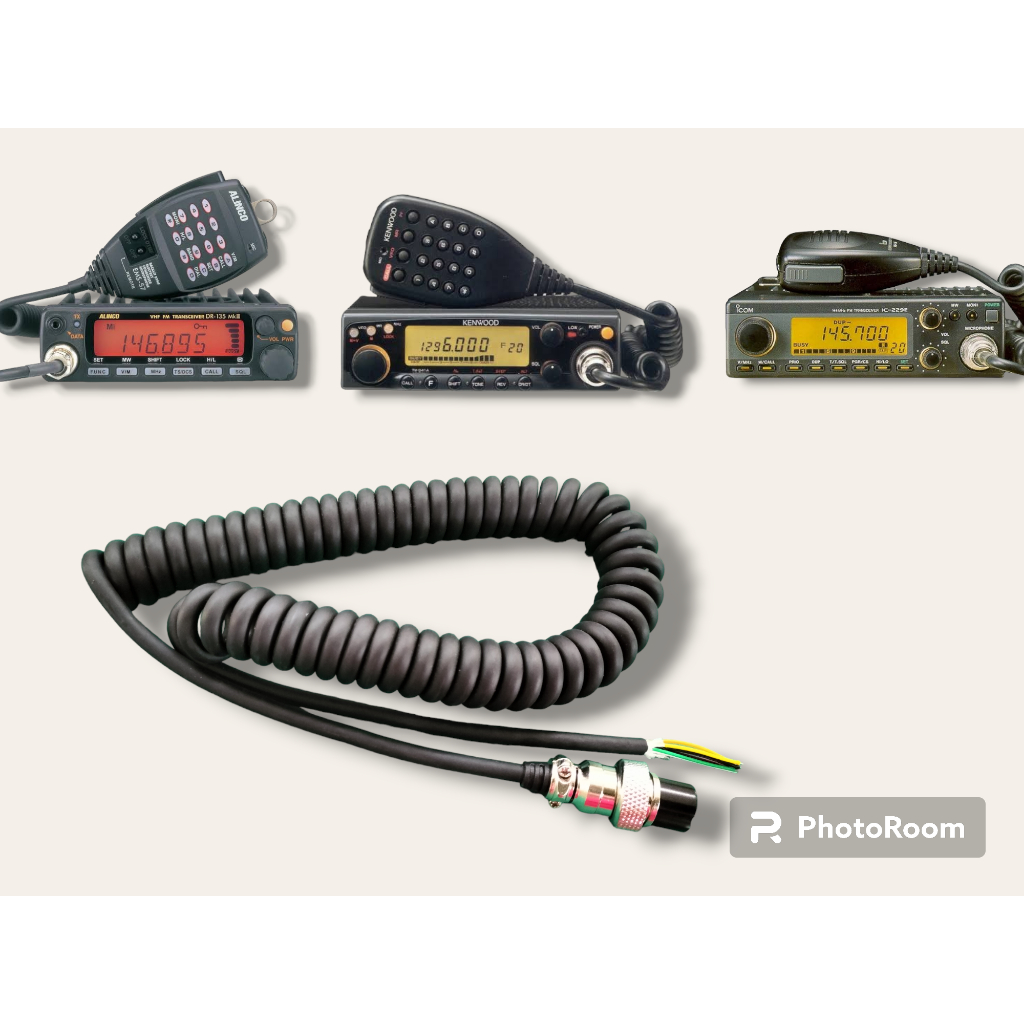 สายไมค์วิทยุสื่อสาร (1เส้น) EMS-57,ALINCO,KENWOOD,ICOM,DR-110,DR-150,DR ...