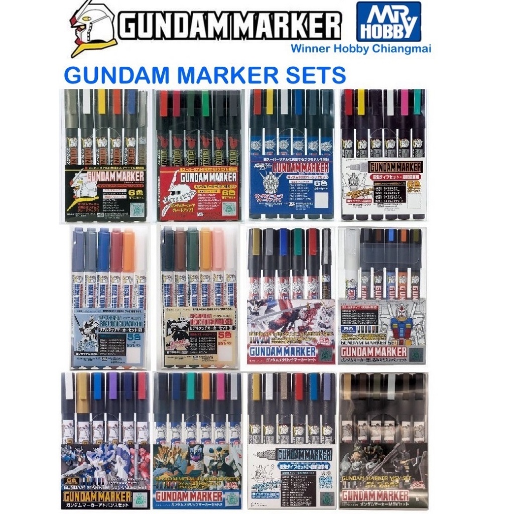Gundam Marker Sets Mr. Hobby ปากกากันดั้มมาร์กเกอร์ | Shopee Thailand