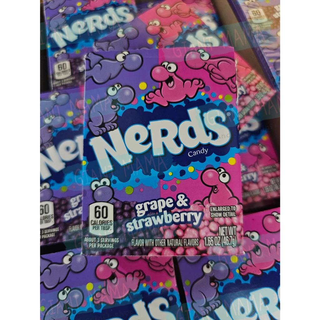 Nerds Grape 1.65oz ขนมแคนดี้ กรุบกรอบ รสองุ่นและสตอเบอรี่ นำเข้าจาก ...