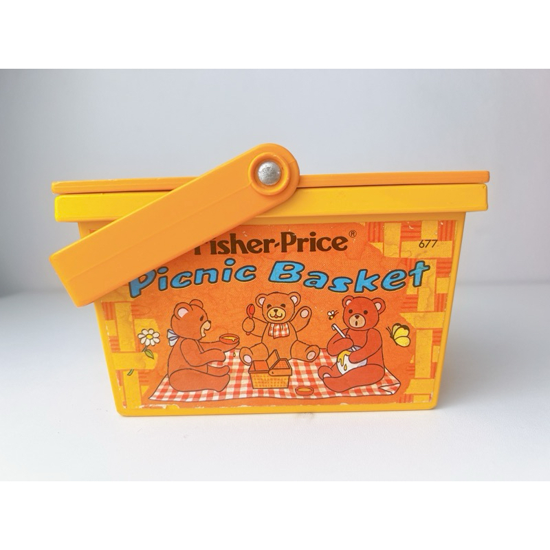 Vintage 1974 Fisher Price Picnic Basketมือสอง Shopee Thailand