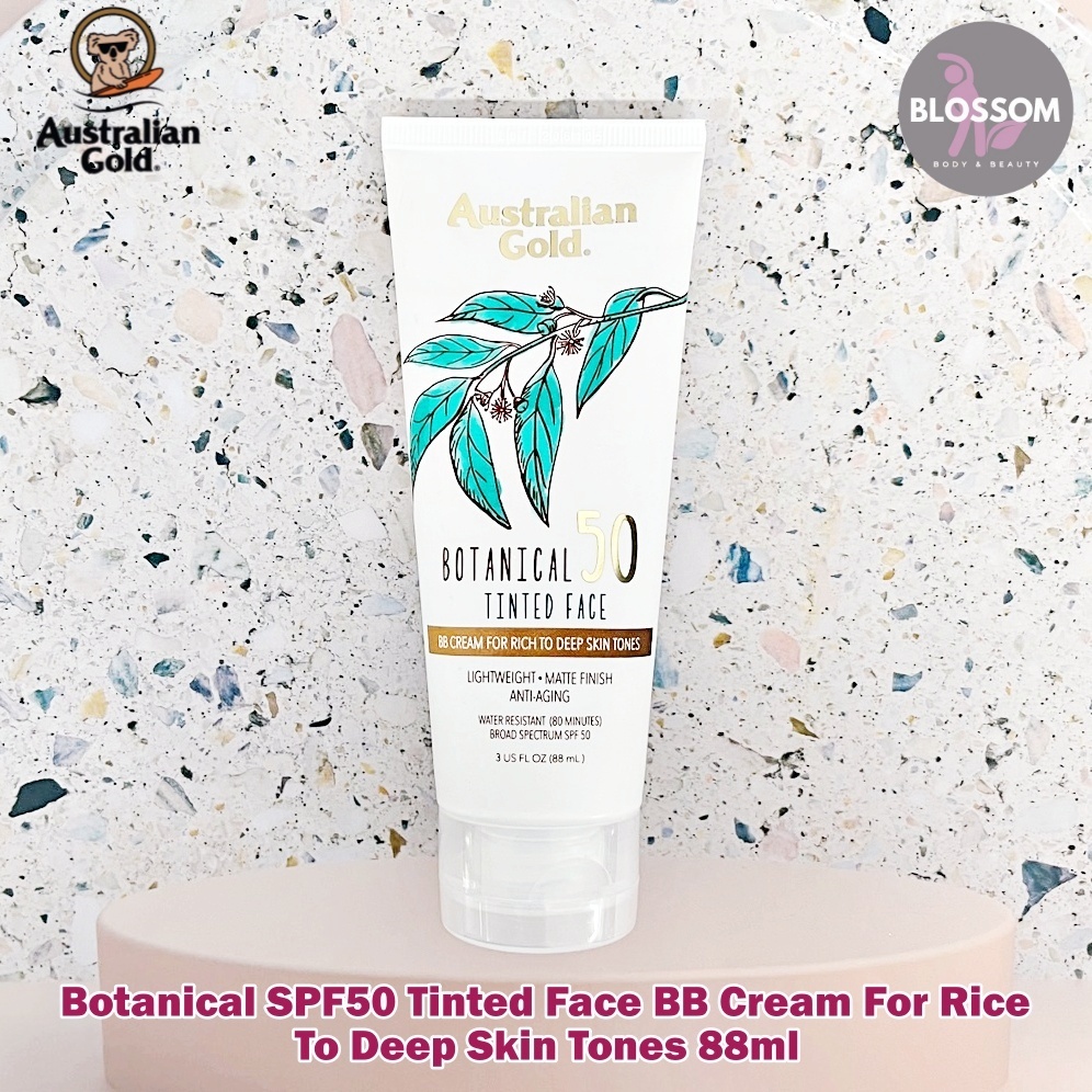 Australian Gold Botanical SPF50 Tinted Face BB Cream For Rice To Deep
