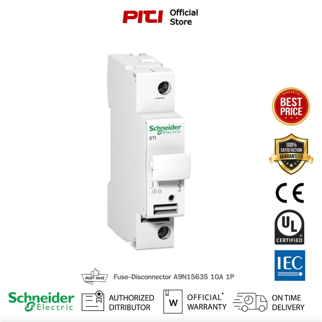 Schneider FuseDisconnector A9N15635 10A 1P Acti9 STI ฟิวส์สวิตซ์ For