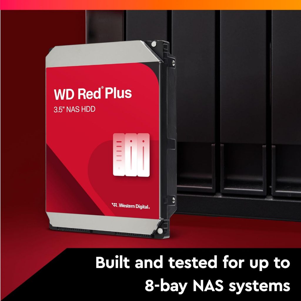 8 TB HDD WD RED PLUS (7200RPM, 256MB, SATA-3, WD80EFPX)-รับปรักัน