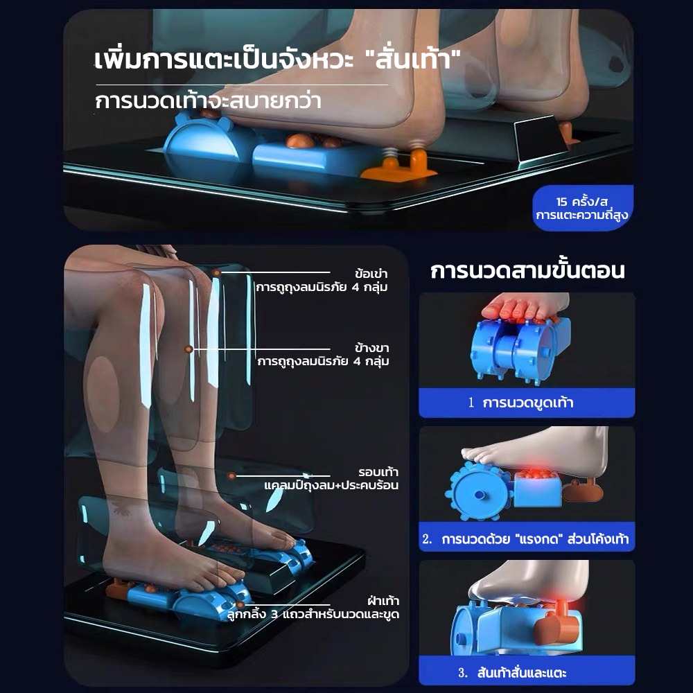 AILIST เก้าอี้นวดไฟฟ้า osam สีเทา สีขาว ระบบสแกนร่างกาย ผ่อนคลายกล้ามเนื้อ นวดแบบผสมผสาน นวดสั่น นวดคลึง นวดกดจุด นวดทุบ เก้าอี้นวดไฟฟ้า เก้าอี้นวด นวดตัวแบบมัลติฟังก์ชั่น นวดรอบด้าน ลูกกลิ้งนวดเท้า รีโมทภาษาไทย
