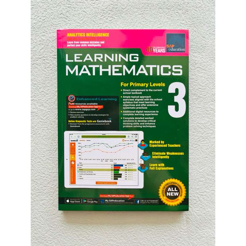 Learning Mathematics Singapore Math SAP workbook Maths Large size ...