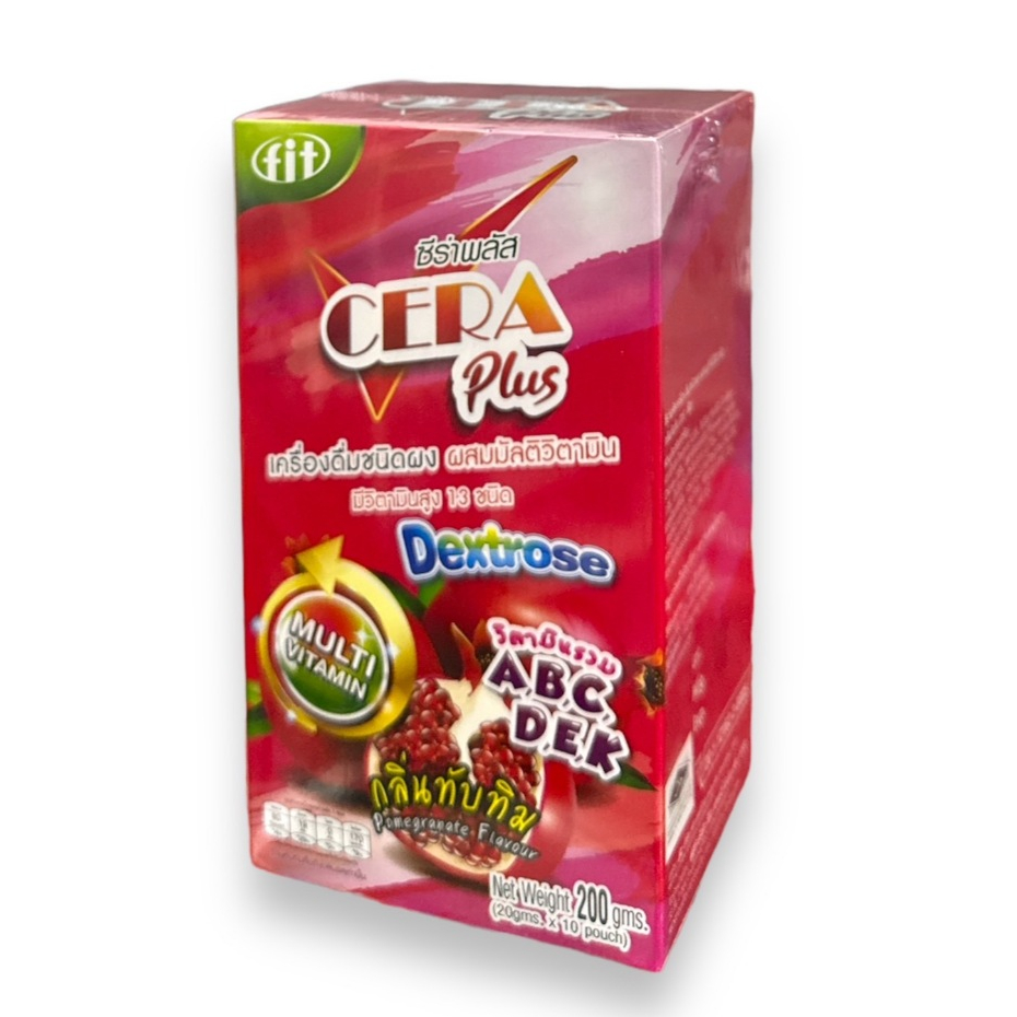 Cera plus ซีร่าพลัส เกลือแร่ กลิ่นทับทิม มีวิตามินสูง 13 ชนิด(10ซอง ...