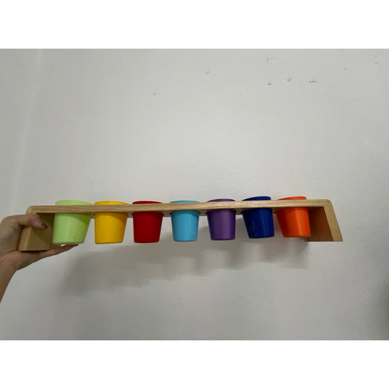 used แท่นวางดินสอ สี ดรอปเปอร์ สีน้ำ Rainbow dropper พร้อมแก้ว แบรนด์ ...