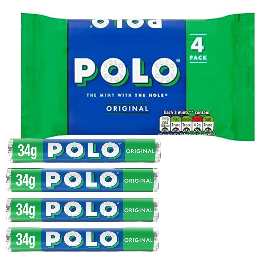 Polo Original Mint Tube 4 Pack ลูกอมมิ้น โปโล นำเข้าจากอเมริกา 4กรัม ...