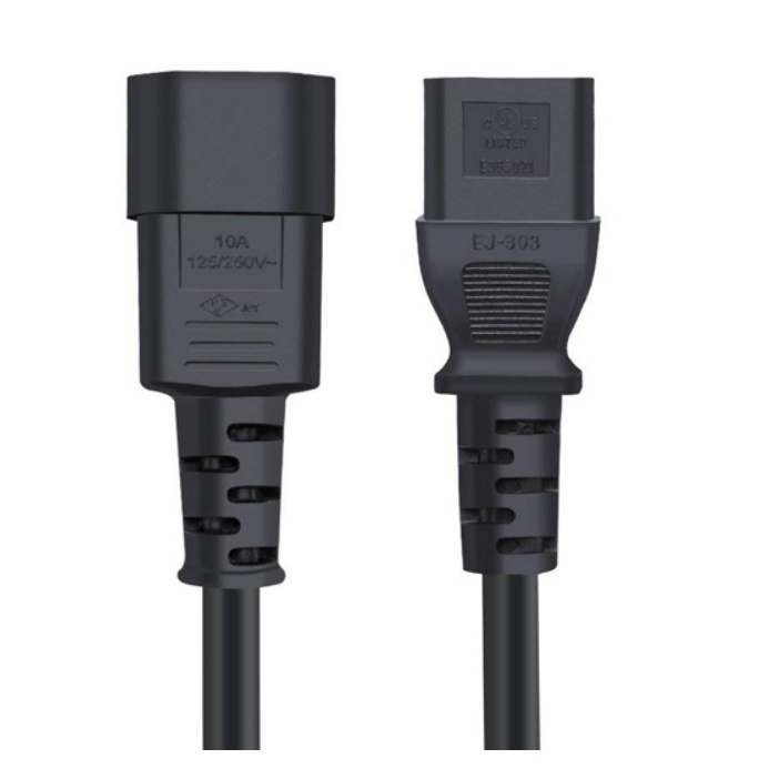 Computer Power Cord Extension C14 To C13 PDU Style Cable 1.5M/Black 10A ...