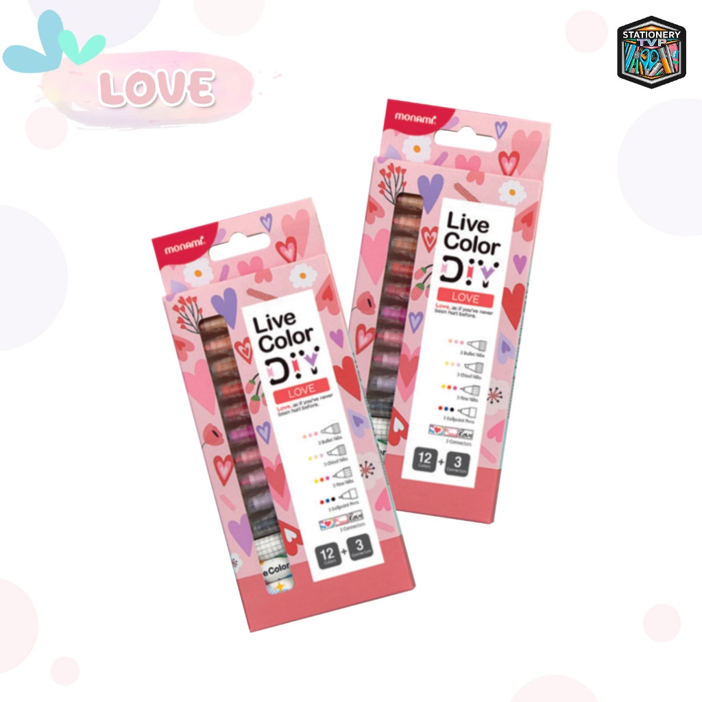 MONAMI ชุดปากกา MONAMI LIVE COLOR DIY ชุด 15 ด้าม/กล่อง | Shopee Thailand