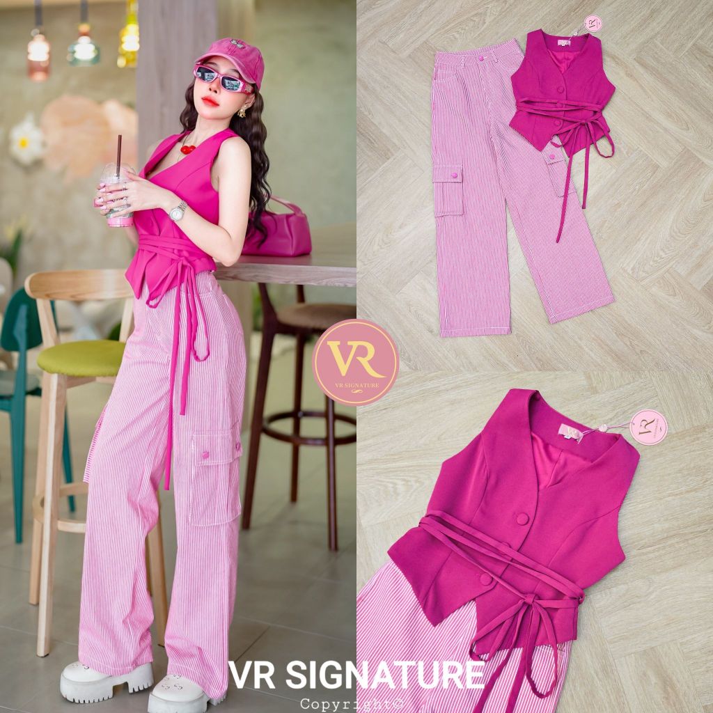 VR Signature Set เสื้อแขนกุด ติดกระดุมเรียงด้านหน้า(*สอบถามสต๊อกก่อนกด ...