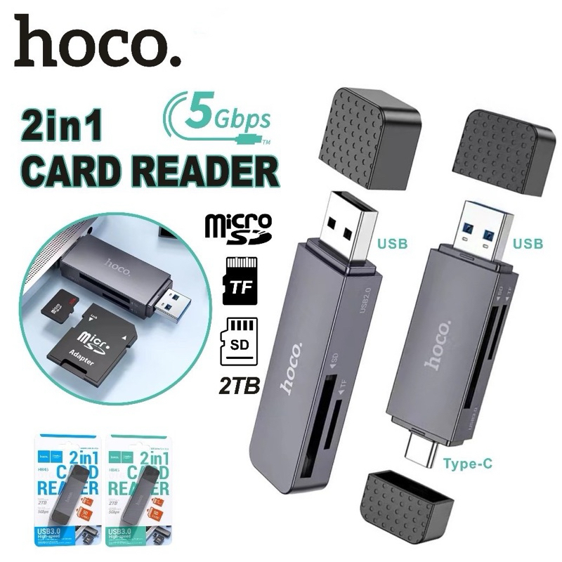 HOCO HB45 การ์ดรีดเดอร์ Type-C / USB 3.0 ความเร็วสูง 5Gbps รองรับ OTG ...