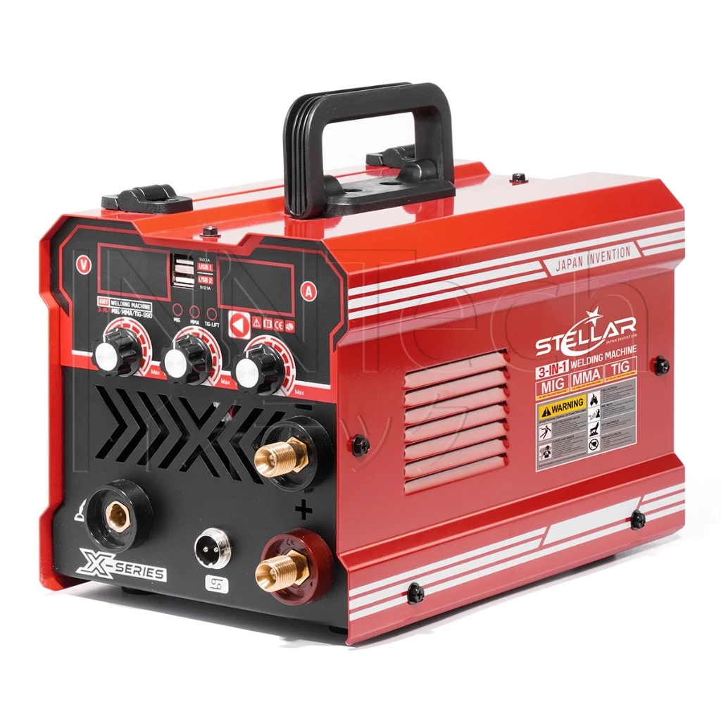 STELLAR ตู้เชื่อมไฟฟ้า 3 ระบบ X-SERIES รุ่น MIG/MMA/TIG-990 พร้อมระบบ FLUX CORED, MIG, TIG LIFT และ MMA