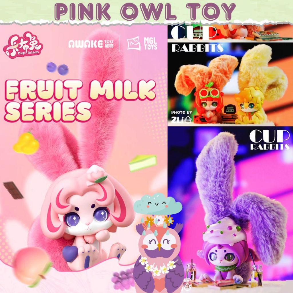 🔥ราคาพิเศษ🐇🍓กล่องสุ่ม Cup Rabbits Fruit Milk seriesคัพแรบบิท ฟรุ๊ตมิลค์ ...