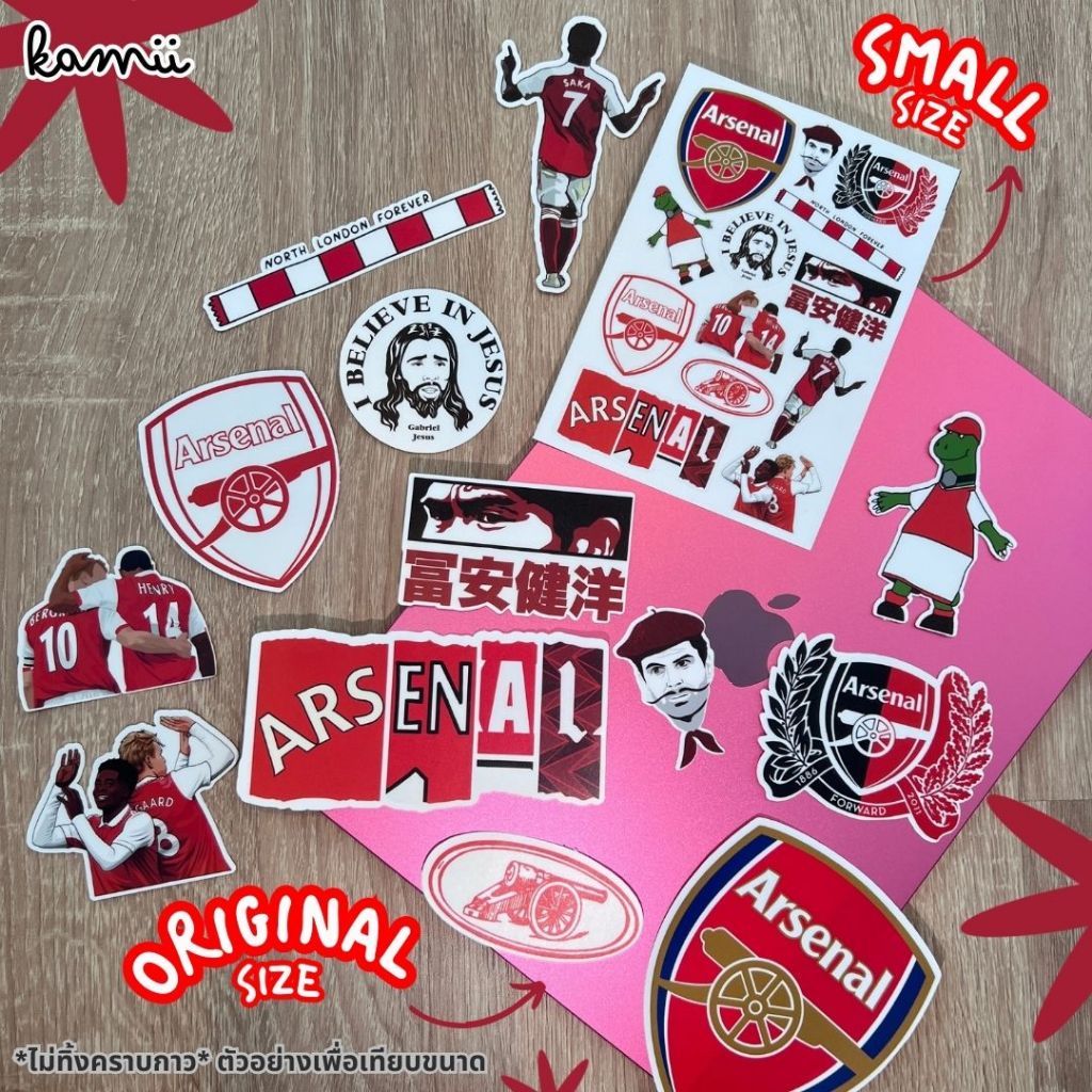 Arsenal - สติกเกอร์ Arsenal เคลือบกันน้ำ ขนาด 2-4 นิ้ว 12 ชิ้น/เซ็ต ...