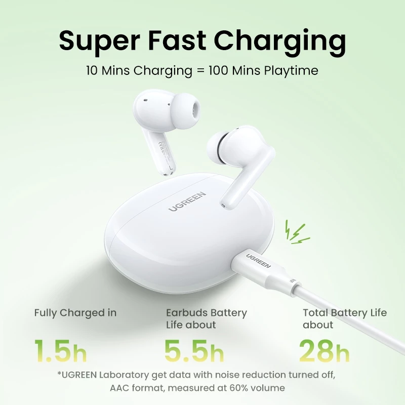 UGREEN Hitune P3 รุ่น 45110 Bluetooth 5.4 หูฟังไร้สาย Bluetooth Earphone ตัดเสียงรบกวน หูฟังกันน้ำ https://wayoza.com