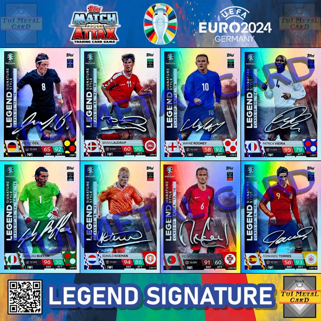 TOPPS EURO 2024 MATCH ATTAX: LEGEND SIGNATURE STYLE การ์ดสะสมฟุตบอล ...