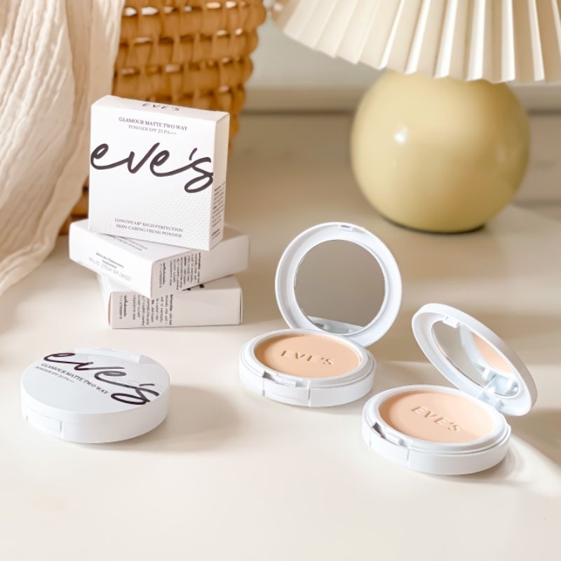 แป้งอีฟส์ สูตรคุมมัน 100% ปกปิด บางเบาEVE'S GLAMOUR MATTE TWO WAY ...
