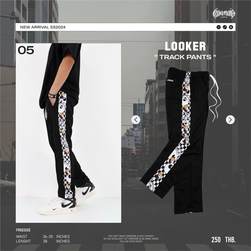 LOOKER - กางเกงวอร์มขายาว พิมพ์ลาย https://wayoza.com