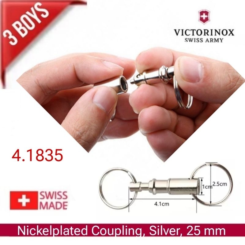 Victorinox Coupling Keyring 4.1835 Nickel Silver 25 mm Made in Switzerland Shopee Thailand