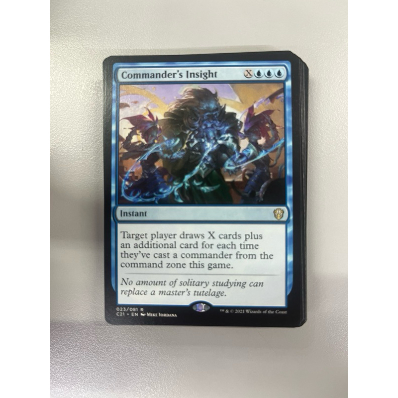 การ์ด MTG Commander’s Insight Blue Magic the Gathering EDH รุ่น C21 ...