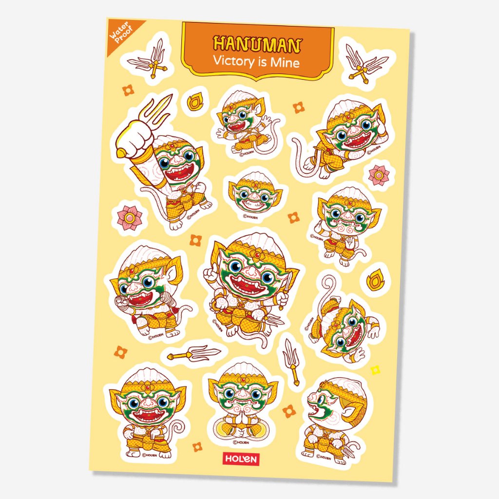 Waterproof Ramakien Sticker - Hanuman Victory is Mine - สติ๊กเกอร์ ...