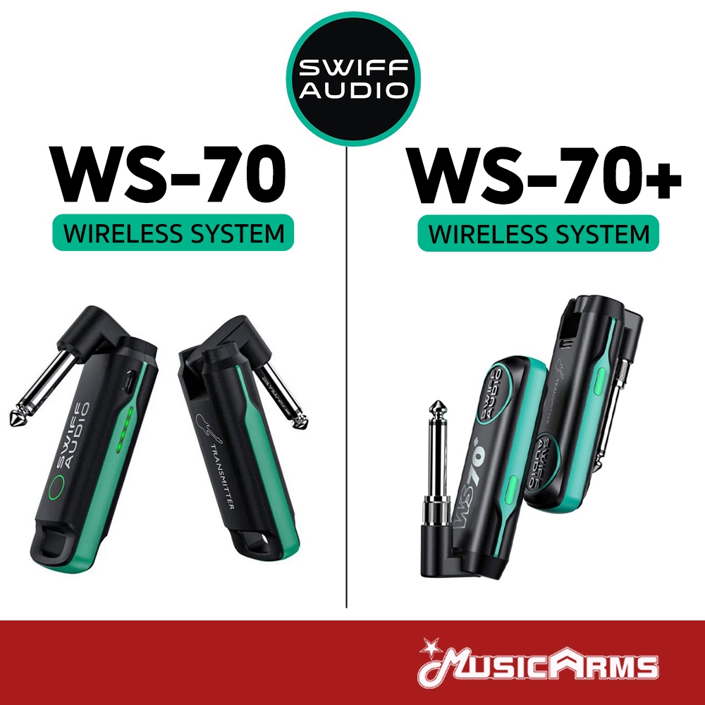 Swiff Audio WS-70 / WS-70+ ไวร์เลสเครื่องดนตรี Wireless System ไวร์เลส ...