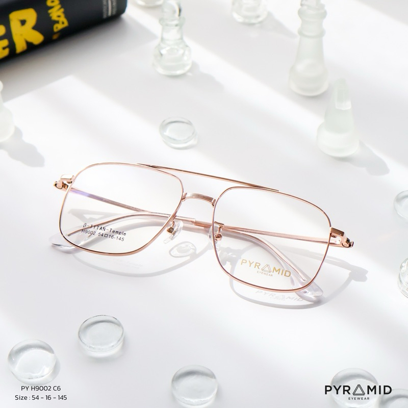 กรอบแว่น Titanium แบรนด์PYRAMID PY H9002 แว่นสายตารุ่นขายดีที่สุดใน ...