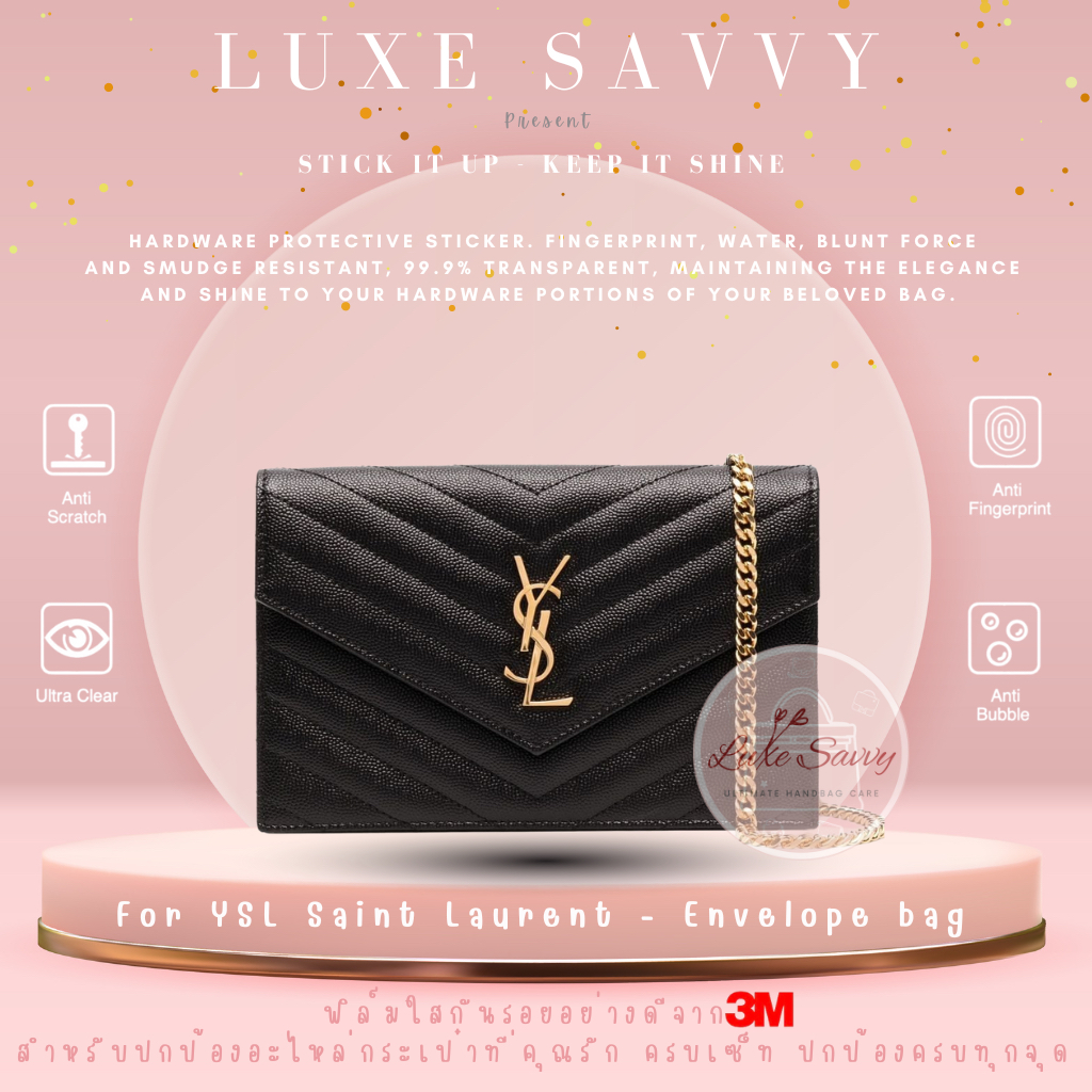 Logo YSL (pcs set) ฟิล์มกันรอย สติ๊กเกอร์กันรอย 3M สำหรับ For YSL Saint ...