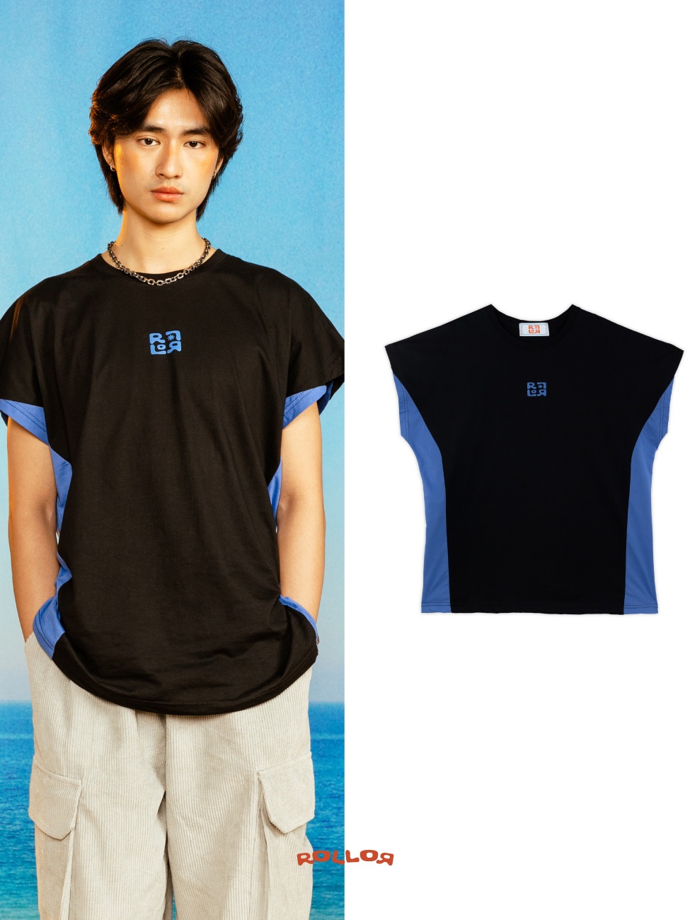 ROLLOR - เสื้อยืด เเขนกุด Oversized รุ่น SUMTIME | Shopee Thailand
