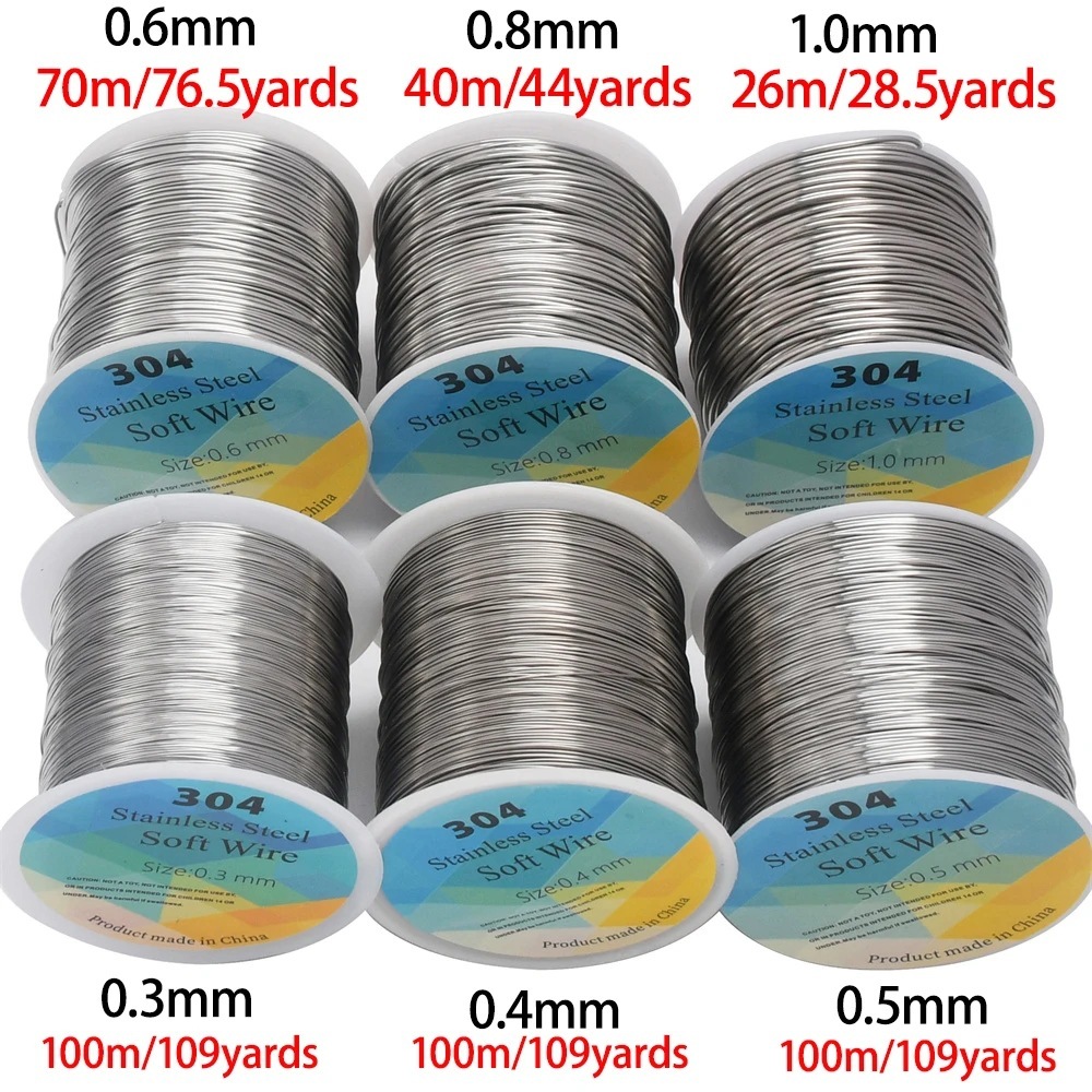 ลวด สแตนเลส 304 (ม้วนใหญ่) stainless steel soft wire #ร้อยลูกปัด #งาน ...