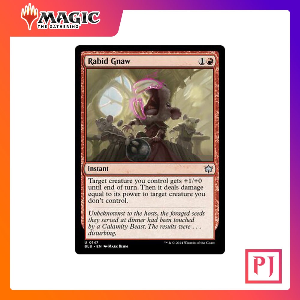 [MTG] Rabid Gnaw [BLB] [RED] [UNCOM] [NORMAL] [ENG] (การ์ดเมจิค / Magic ...