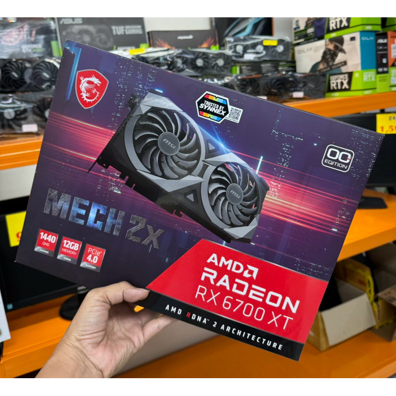 MSI RX6700XT MECH 2X OC 12GB GDDR6 (ภาพถ่ายจากสินค้าจริง)(มีกล่อง ...