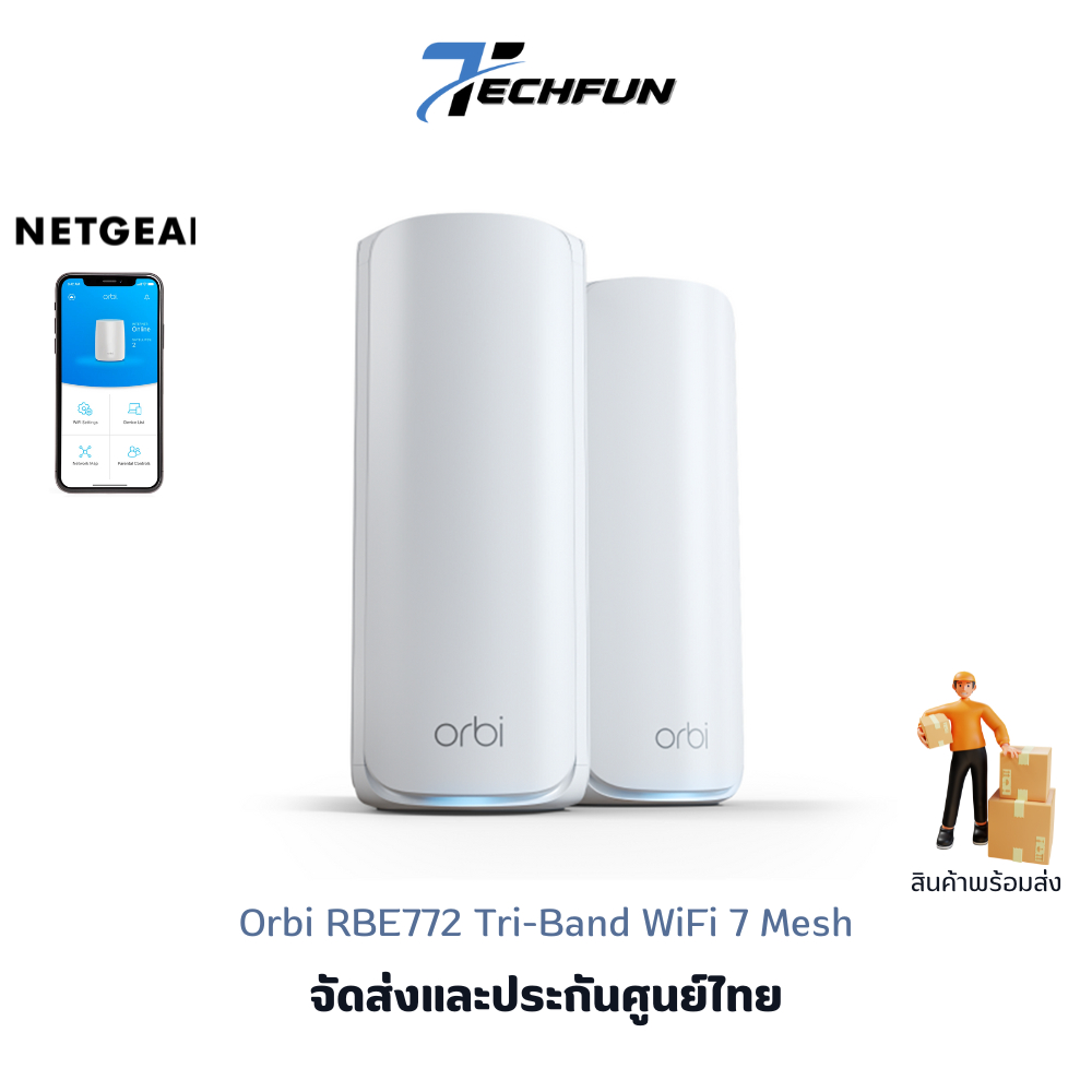 NETGEAR Orbi RBE772 Tri-Band WiFi 7 Mesh (1 Router+1 Satellite ...