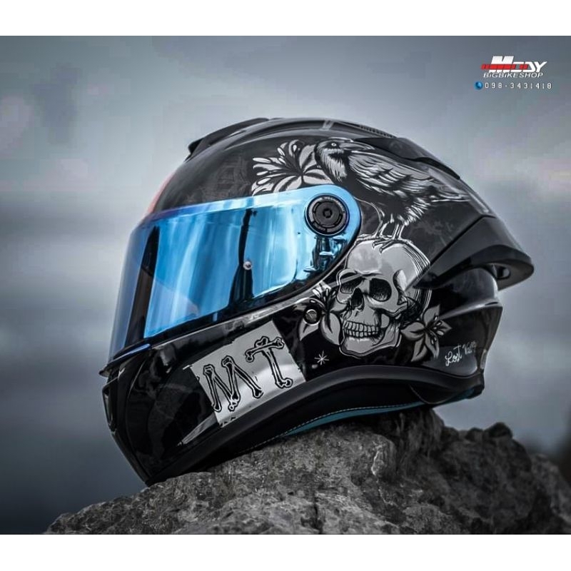 (ลายใหม่ล่าสุด) MT TARGO S(หมวกกันน็อค เอ็มที) มาพร้อมสปอยเลอร์ Racing ...