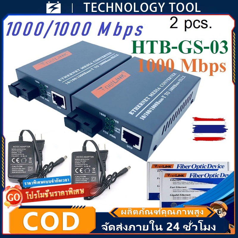 🔥COD🔥NetLINK Gigabit Media Converter 10/100/1000 MBPS HTB-GS-03 (A/B ...