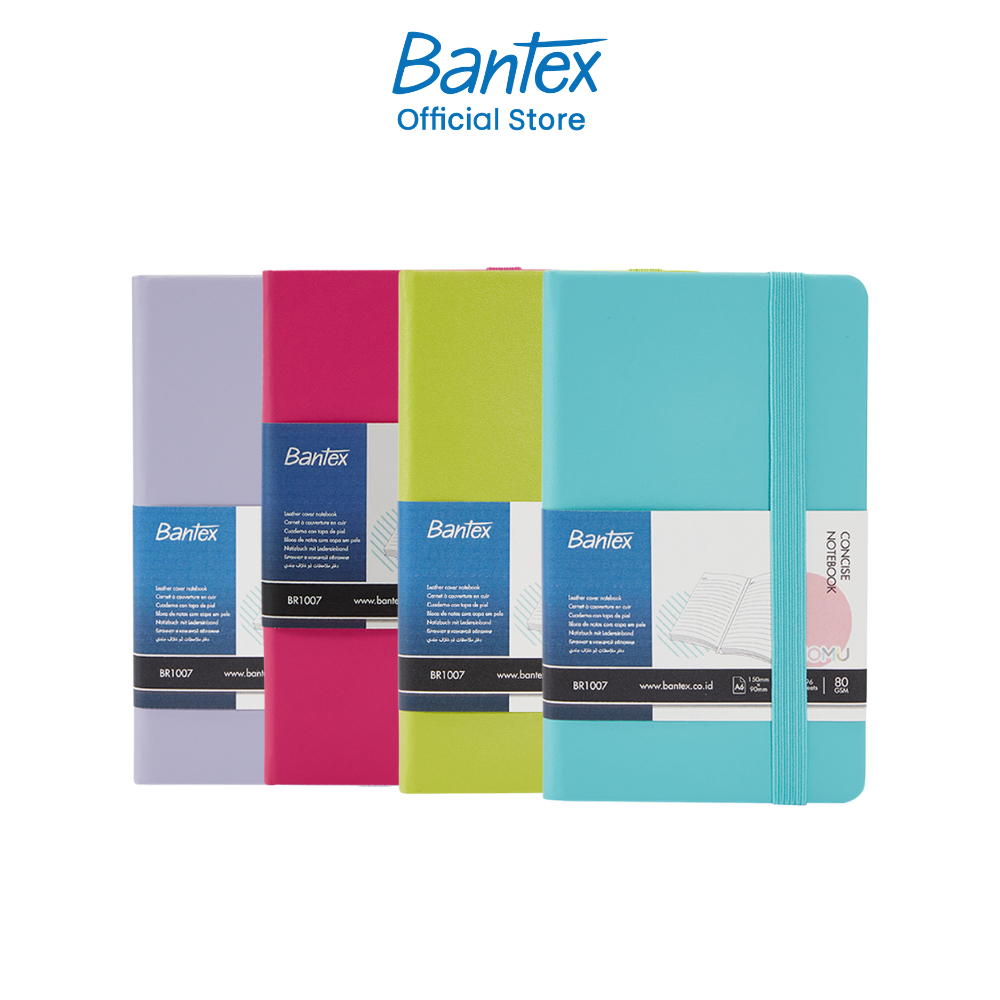 Bantex สมุดโน้ต สมุดบันทึก ปกหนัง 96แผ่น 80แกรม ขนาดA6 สีพาสเทล มีสาย ...
